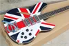 Modèle de drapeau 24 frettes Guitare électrique avec bouclier blanc