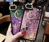 Luksusowe dynamiczne obudowy płynów Glitter Star Quicksand Case Diamond Rhinestone Bling Cover dla 14 13 12 11 iPhone X 8 7 Plus 6 6s Plus z wiszącą liną