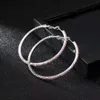 Wholesale-out hoop earrings for women luxury designer colorful bling diamond hoops circle huggie earrings black red green blue jewelry gift