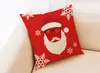 2019 NYHET HOT JUL VIT LINEN ART Hjort Santa Claus 9 Style Pillow Sofa Kudde Kram PillowCase P045 C