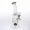 Zielone nargile Bongs Palenie 20 cm Wysoki z dopasowaniem 14.4mm Joint Bowls Glass Bongs Platform Oil