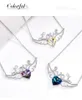 Fashion-European and American wind purple light angel wing necklace using swarovski crystal necklace