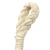 63 cm 4 benen Creamy-White Jute Plant Hanger Bloempot Houder Bloembed Hangende Mand