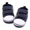 Nyfödd baby flicka skor mjuka anti-slip första vandrare canvas spjälsäng spädbarn killar mjuka botten prewalker sneakers