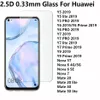 Huaeri Y5 Y6 Y6 Y7 Y9 Pro Lite Prime 2019 Nova 5T 6 SE 7 Mate 20 Lite Mate 30 Iite 2.5D 0.33mmの焼戻しガラスの電話スクリーンプロテクター