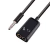 3.5mm AUX Erkek Kadın Ses Kablosu Splitter Adaptörü için Akıllı Android Telefon PC MP3