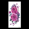 Corps temporaire Autocollant Beau couleur de pivoine Roses Fox Flamingo Decal Tatoo pour femme Bran jambe poitrine Henné 3D5093424