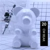 PE foam modeling polystyrene bear rabbit dog for pe rose flower head bear craft for gift valentine's day227D