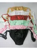 Womens Side Tie String Bikini Panties 100% Pure Silk 6 Par i ett ekonomiskt paket Solid One Size271J