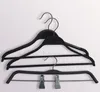 Zwarte plastic hangers kleding jas hanger antislip opslag rack hangers voor thuisgebruik