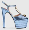 summer ladies Designer del brand Heels Platform fish mouth T-tied pumps Scarpe da donna Cunei in vera pelle da nightclub moda donna sandali