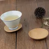 Naturlig bambu Coaster Round Cup Mat Square Kung Fu Teacup Mat Tea Tillbehör Gratis Frakt WB1066