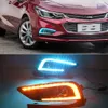 Turn Signal style Relay 12V car LED DRL Daytime Running Lights with fog lamp hole for Chevrolet Cruze 2016 2017 2018