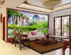 Custom Wallpaper 3D Landscape Waterfall Garden Landscape Living Room Bedroom Background Wall Decoration Mural Wallpaper