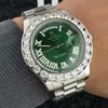 Iced out uhr top band diamanten uhr für männer wasserdichte kristall gold berühmte männliche uhr montre homme