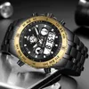 Reloj GOLDENHOUR Reloj para hombre Reloj Digital Quarzt Reloj para hombre con pantalla Dual Relojes de pulsera para hombre Reloj luminoso para hombre Reloj Masculino3051