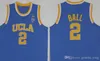 NCAA College Ucla Bruins Basketbal Jersey Russell Westbrook Lonzo Ball Zach Lavine Reggie Miller Bill Walton Kevin Love Stitched Blue Yellow White