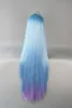 Multi-color Long no game no life Shiro Anime Cos Costume Wig wigs free hairnet