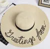 Spring summer women straw hat foldable wide brim hats lady beach hats with embroidered sequins sun hat ship307s