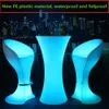 جديد LED LED Luminous Cocktail Table Round High Foot Bar Purniture for Night Club Coffee Shop الإبداع الإضاءة 8665167