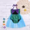 Baby sirène robes enfants dentelle tutu robes fille fille poisson balance robe robe dentelle princesse fête robes costume