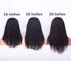 Parrucche di capelli umani ricci brasiliani 360 frontale con pizzo 130% parrucca anteriore in pizzo con coda di cavallo prepizzicata