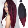 Pre Stretched Easy Braid Hair synthetic hair extensions Jumbo Braids Synthetic Braiding YAKI Style 20 Inches Crochet Hair Extensio1144215