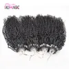 micro anel laço do bead extensões de cabelo humano cutícula alinhado 1g / strand 100g / lote profundo onda profunda kinky curly feixes