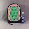 3d rolo mochila geométrica mochila mochila ao ar livre ombro bolsa de mulheres mulheres saco de viagens de viagens mochila esportes à prova d 'água saco