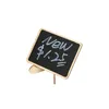 50 Pcs DIY Mini Mini Blackboard Nome de Madeira Mensagem Preto Festa de Casamento Etiquetas De Madeira Tabela Número de Tabela