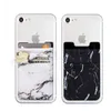 Credit ID Card Holder Case Universal Marble Wallet Phone Sticker Lycra Elastic Pocket for iPhone Samsung huawei