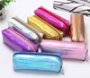 Iridescent Laser Pencersväska Kvalitet PU Skolmaterial Stationery Present Pencase School Cute Pencil Bag Box School Tools