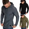 Mode-Nouvelle Mode Hommes Sweats À Capuche Plus La Taille 3XL À Manches Longues Plaine Sweat À Capuche Pull Mâle Fitness Tops Automne Printemps Vêtements