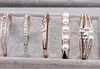 10pcs / lot Mix Style Plaqué Or Cristal Strass Bracelets Bracelet Pour DIY Bijoux De Mode CR16237z