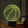 Luce notturna da basket 3D 7 LED Lampada che cambia colore Home Office Room Decor Regalo leggero per bambino Lampada da scrivania colorata Dropshippin1596252