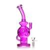 Roze Kleur Unieke Glas Bong Glas Waterpijp FEB OLIE RIGHT GLASSBONG ROKALE PIAD