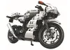 Technic Series White Racing Motorrad Bausteine DIY Ziegel Spielzeug 716 Stück