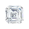 Oryginalny 925 Srebrny Pierścień Kwadratowy Asscher Cut Utworzone MOISSANITE Zaręczyny ślubne Koktajl Kobiety Topaz Rings Finger Fine Jewelry