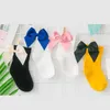 10pairs / 20 шт. Сладкий стиль каблук бантом зимние носки детские хлопчатобумажные носки для девочек детские принцесса детские носки с большими бантами узел
