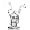 10.7inchs Big glass Bong Klein Recycler Dab Rigs Hookahs Oil Water Bongs Smoke Pipe Percolator With 14mm Banger