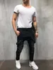 Мужские разорванные джинсовые комбинезоны - модный комбинезон с подготовкой к прохладным байкерам Бесплатная доставка