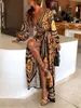 womens printed dresses high quality sexy women split dresses fashion new arrival dress size s3xl phyf205117