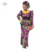 Afryka Styl Bazin Riche Sukienki Dla Kobiet Dwa Kawałki Zestaw Kobiety Z Długim Rękawem Topy i Długie Afrykańska Spódnica Print Plus Size Wy2438