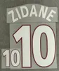 2000 Zidane Nameset Henry Trezeguet Utskrift av järn på överföringsecken