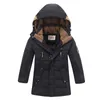 小売2018冬の新しい男の子のファッションダウンコート子供長いジャケット厚い屋外の暖かいフード付きキッズパーカー防風のアウターウェア