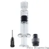 (Gray Piston) 1ml Luer Lock Syringe with Needle Reusable or Thick Co2 Oil Cartridges Tank Clear Color Cigarettes Atomizers