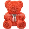 70cm Rose Rose Teddy Bear Rose Fleur Artificielle Décoration Cadeaux De Noël Femmes Valentines Cadeau1