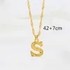Minúscula ouro letra inicial colar para as mulheres hip hop a-z alfabeto pingente de colar do vintage declaração jóias natal presentes bijoux femme