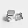 1000pcs Small Size Hinge Tin Box Square Silver Tin Sealing Plain Tin Box # 8209