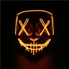 Halloween Horror Led Mask Rave Purge Masker Light Up Mask för Festival Cosplay Costume Decoration Funny Election Party3264192